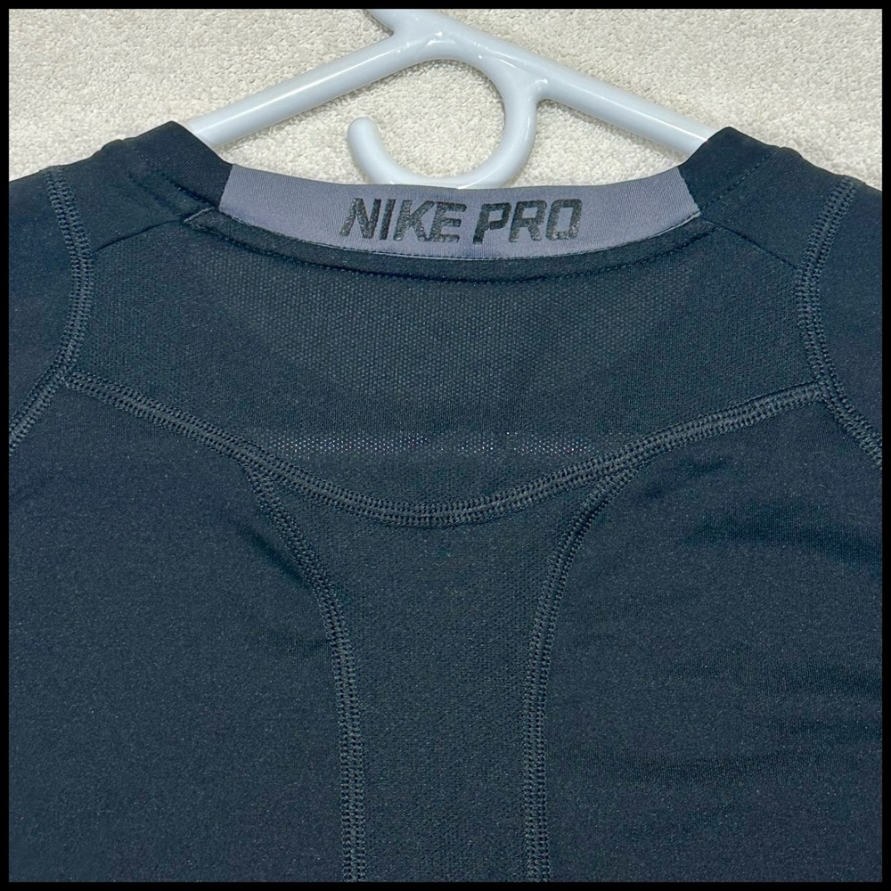 Nike DriFt 🏏🥅⛳️💯✅Long Sleeve Compression Shirt Large Black One Owner 👌🏼☀️🌟 - Picture 13 of 16